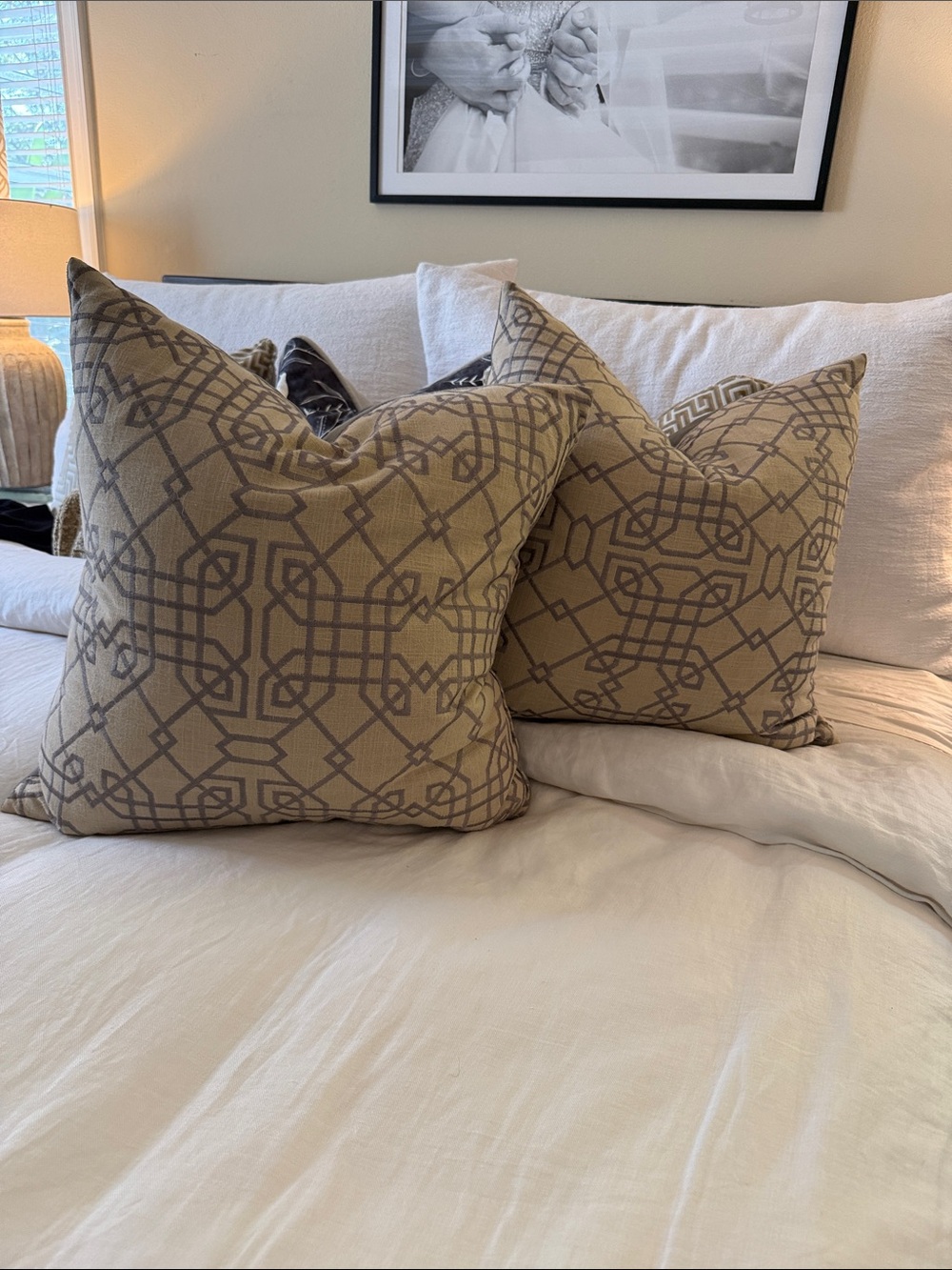 Custom designer fabric Throw Pillows - Set of 2